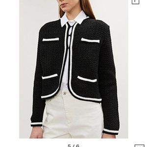 Maje heavy waffle knit blazer